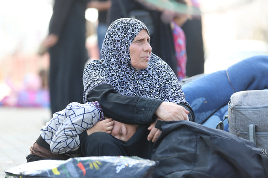 Mother and Child Amid Displacement